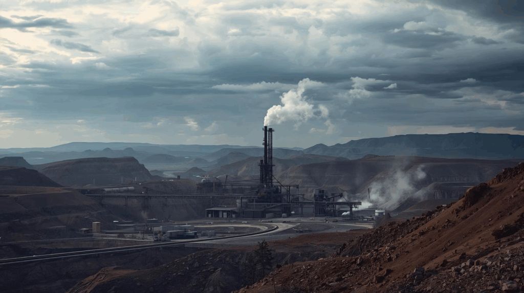 mining incineration with flue gas